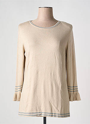 Pull tunique stretch manches longues beige EUGEN KLEIN femme