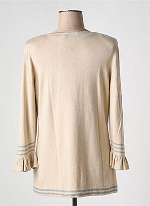 Pull tunique stretch manches longues beige EUGEN KLEIN femme