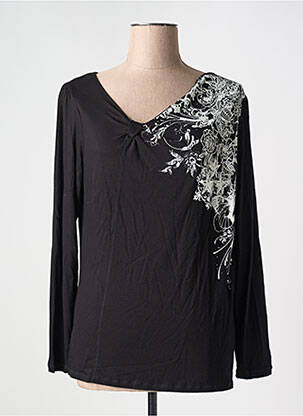 T-shirt manches longues manches longues noir MJ DE ATIAN femme