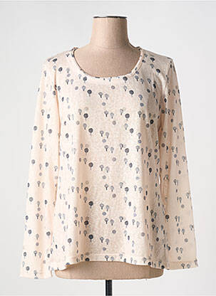 T-shirt manches longues manches longues beige POUSSIERE D'ETOLE femme