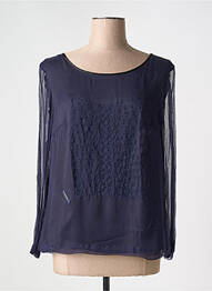 Blouse légère et transparente manches longues bleu ONE STEP femme