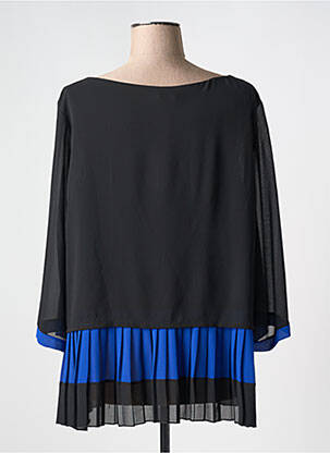 Tunique manches longues tissage crêpe bleu JAZZ femme