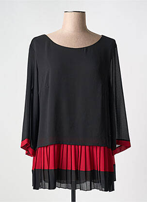 Tunique manches longues tissage crêpe rouge JAZZ femme