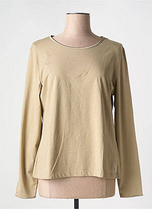 T-shirt manches longues manches longues beige ELENA MIRO femme