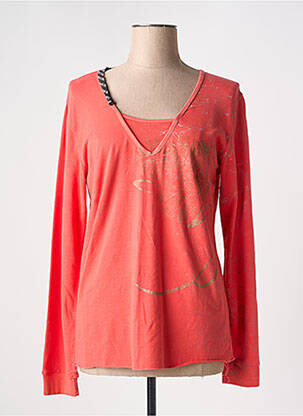 T-shirt manches longues manches longues rouge SWEATERHOUSE femme