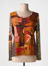T-shirt manches longues manches longues marron OLIVIER PHILIPS femme