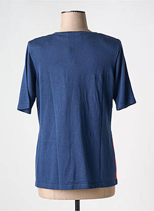 Pull coupe cintrée manches courtes bleu EUGEN KLEIN femme