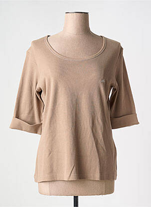 T-shirt stretch manches 3/4 marron ARMOR LUX femme