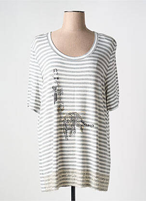 Tunique manches longues col rond gris EUGEN KLEIN femme