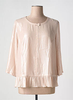 Top coupe fluide manches 3/4 beige EUGEN KLEIN femme