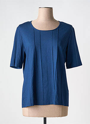 T-shirt stretch manches courtes bleu EUGEN KLEIN femme
