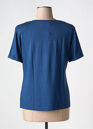 T-shirt stretch manches courtes bleu EUGEN KLEIN femme
