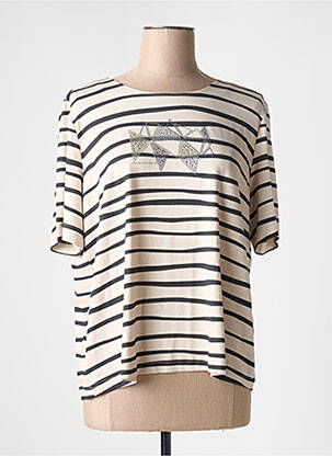 T-shirt coupe droite manches courtes beige EUGEN KLEIN femme