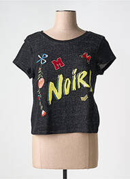T-shirt coupe droite manches courtes noir MORGAN femme