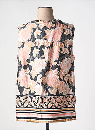 Blouse imprimé fleurs sans manche rose CREAM femme