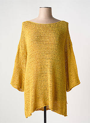 Pull tunique jaune LA FEE MARABOUTEE pour femme