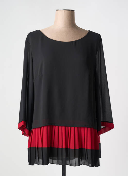 Tunique manches longues tissage crêpe rouge JAZZ femme