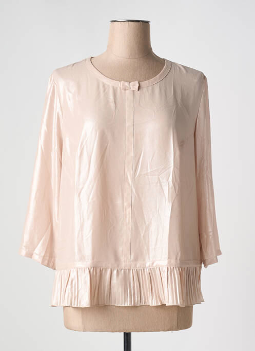 Top coupe fluide manches 3/4 beige EUGEN KLEIN femme