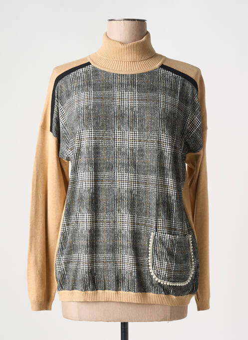 Pull col roulé beige EUGEN KLEIN pour femme