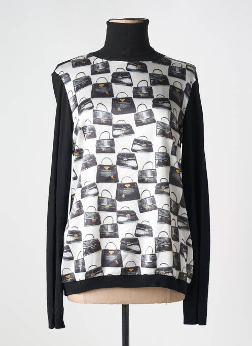 Pull col roulé noir POUSSIERE D'ETOLE pour femme