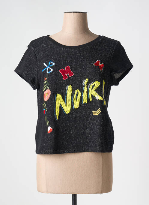 T-shirt noir MORGAN pour femme