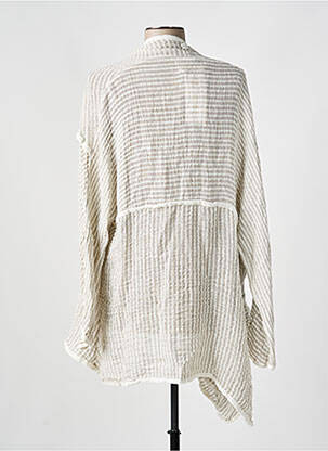 Veste casual fermeture zippée sur le devant beige MARILU femme