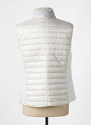 Doudoune poches sans capuche gris JUST WHITE femme