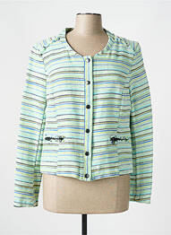 Veste chic col rond vert ONE STEP femme