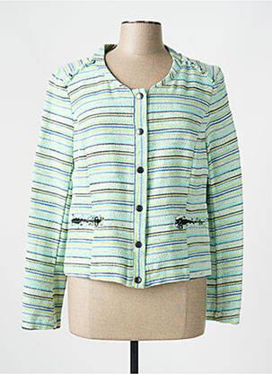 Veste chic col rond vert ONE STEP femme