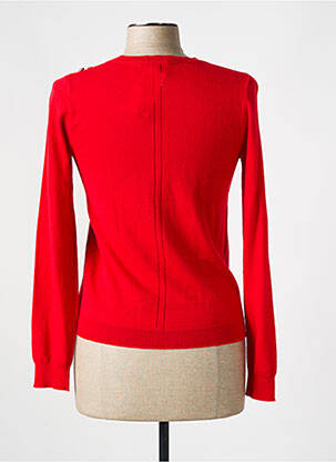 Gilet manches longues col rond rouge MAUD & SACHA femme