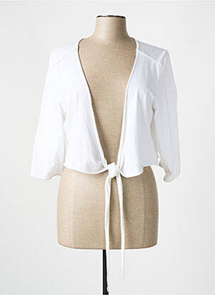 Gilet cache-cœur stretch blanc MES SOEURS ET MOI femme
