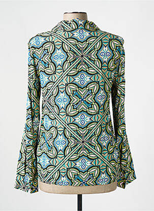 Chemisier coupe cintrée manches longues bleu TRUSSARDI JEANS femme