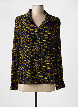 Top imprimé fantaisie manches longues noir LA FEE MARABOUTEE femme
