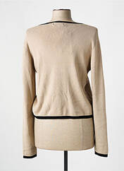 Gilet manches longues beige CRISTINA pour femme seconde vue
