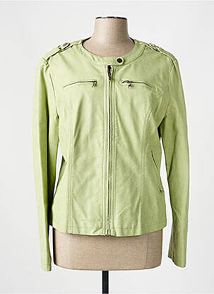 Veste simili cuir vert RINO & PELLE pour femme