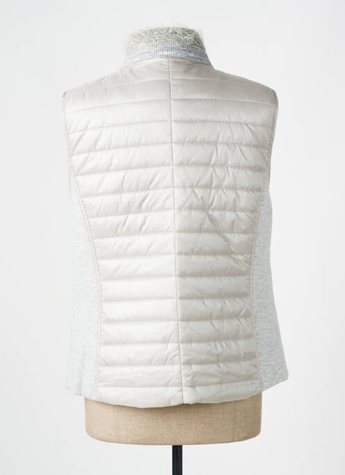 Doudoune poches sans capuche gris JUST WHITE femme
