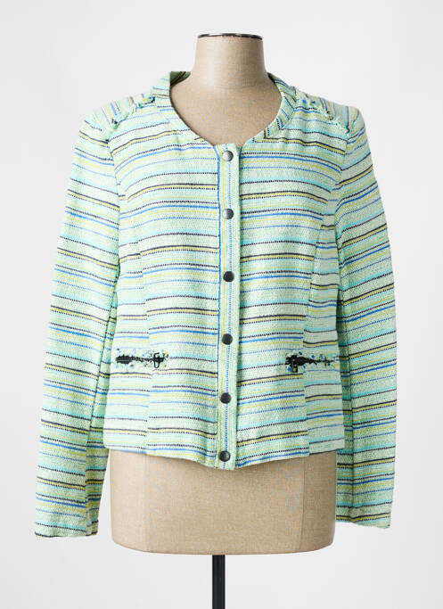 Veste chic col rond vert ONE STEP femme