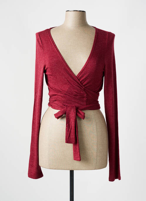 Gilet cache-cœur rouge MYRINE & ME pour femme