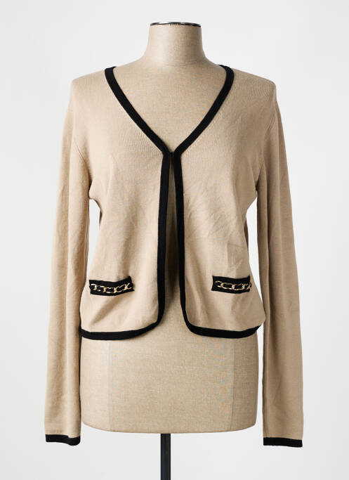 Gilet manches longues beige CRISTINA pour femme