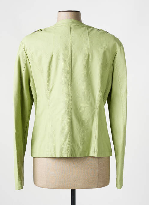 Veste simili cuir vert RINO & PELLE pour femme