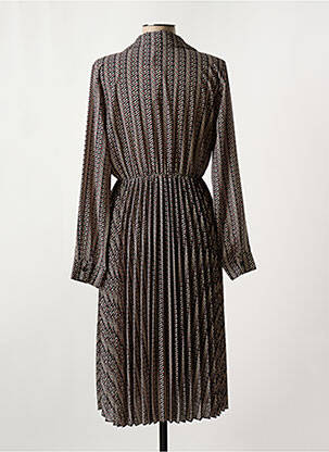 Robe mi-longue coupe fluide manches longues noir LA FEE MARABOUTEE femme