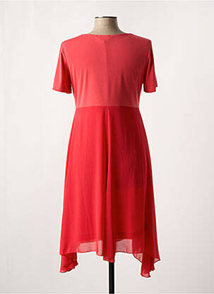 Robe mi-longue imprimé fantaisie manches courtes rouge EROKE femme