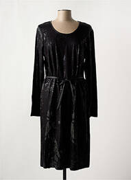 Robe mi-longue manches longues manches longues noir SOULMATE femme