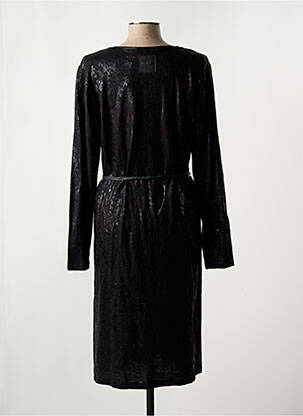 Robe mi-longue manches longues manches longues noir SOULMATE femme