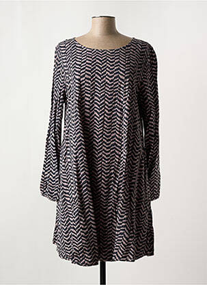Robe mi-longue imprimé fantaisie manches longues violet MES SOEURS ET MOI femme