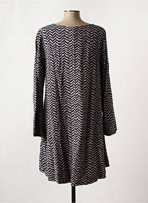 Robe mi-longue imprimé fantaisie manches longues violet MES SOEURS ET MOI femme