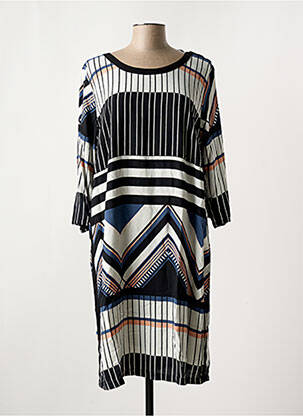Robe mi-longue manches 3/4 manches 3/4 noir FRANSA femme