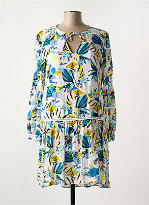 Robe courte coupe évasée manches longues bleu TRUSSARDI JEANS femme