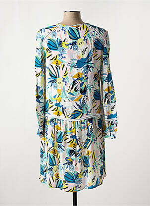 Robe courte coupe évasée manches longues bleu TRUSSARDI JEANS femme