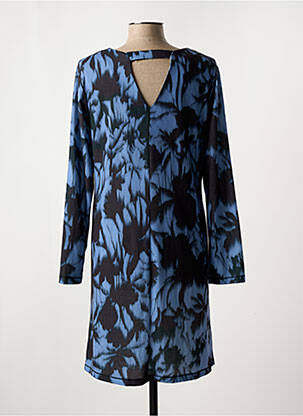 Robe mi-longue manches longues manches longues bleu 3322 femme